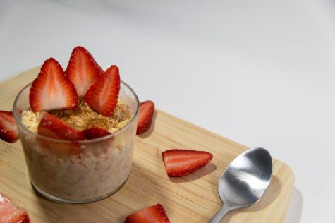 oats and strawberries on board