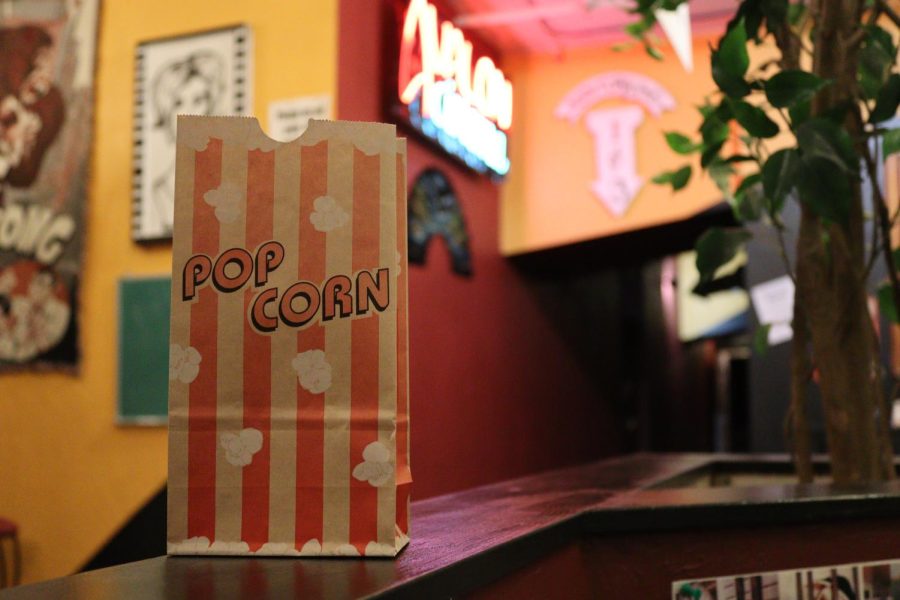 Bag of popcorn in the Darkside Cinema