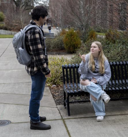 BD contributor Colin Rickman interviewing an OSU student