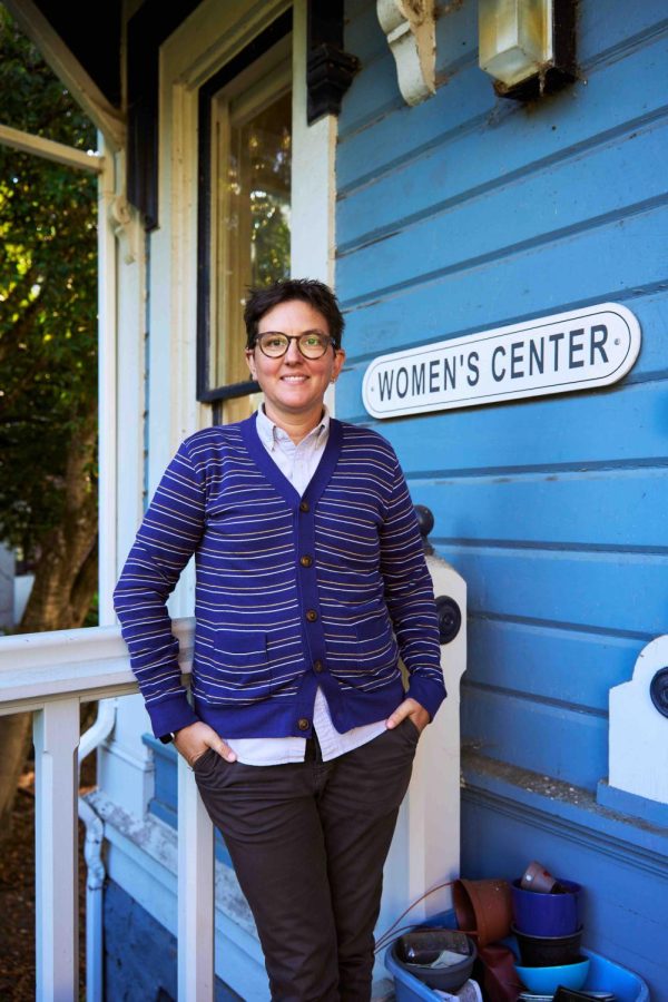 Whitney Archer (she/they) poses outside of the Hattie Redmond Women & Gender
Center on October 5th, 2022 in Corvallis, Oregon. The Hattie Redmond Women &
Gender Center (WGC) serves as a campus focal point for projects directed at addressing
womens issues on campus, in the community-at-large, and globally. As an open
community of leaders inspiring change, they provide advocacy, resources, and
opportunities to transform ideas into positive action and reality.