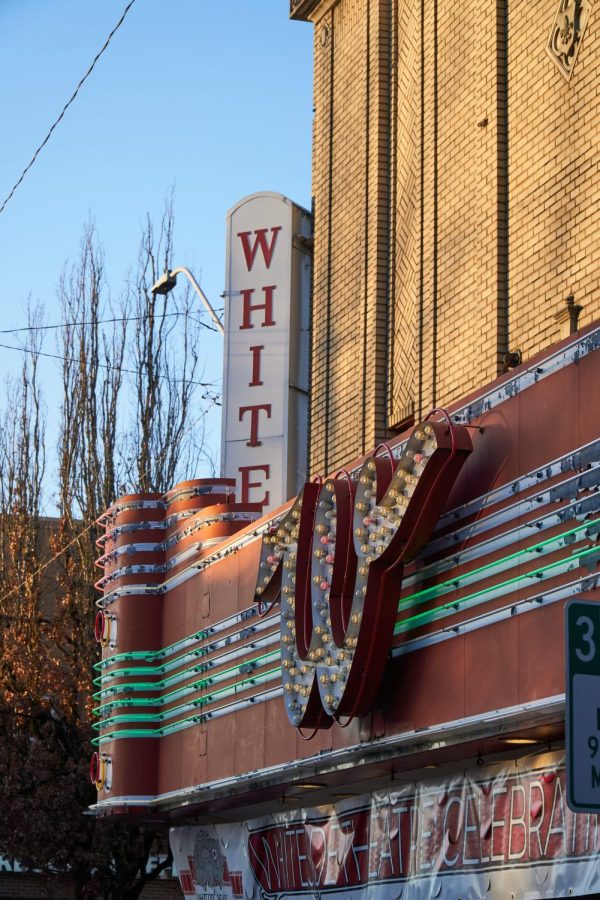 Daylight shining on the front of the Whiteside Theatre on a sunny January 26, 2023. The Whiteside Theatre is celebrating its 100 year anniversary and is hosting special movie events to show it. 