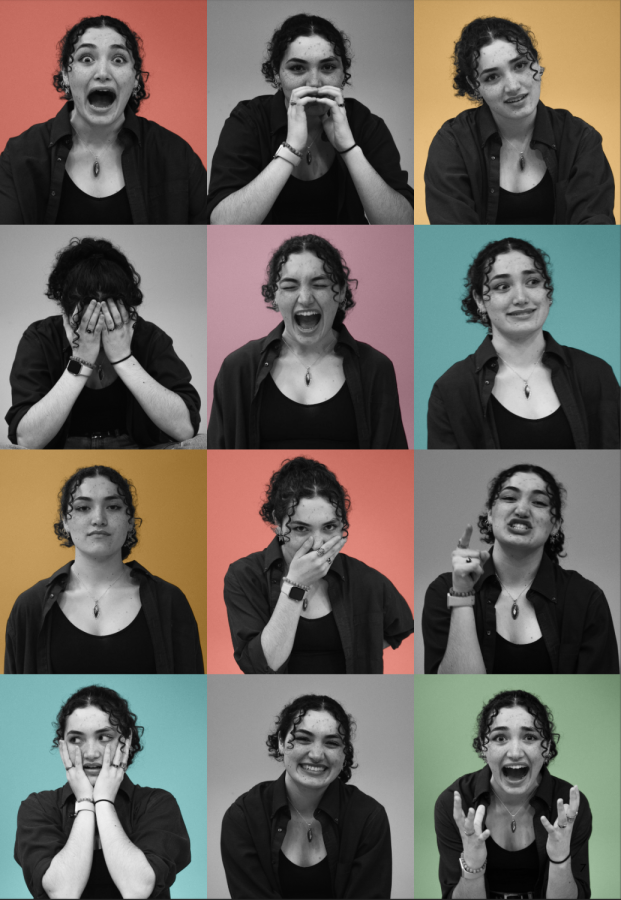 Yajirrah Alvadrado (she/her), a freshman majoring in bioengineering, with different facial expressions at the Student Experience Center at Oregon State University on March 15. Oftentimes people of color feel isolated, underqualified or unworthy.