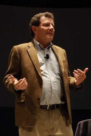 Nicholas Kristof, keynote speaker, speaks at the Tom McCall Memorial Lecture on April 24 in Learning Innovation 