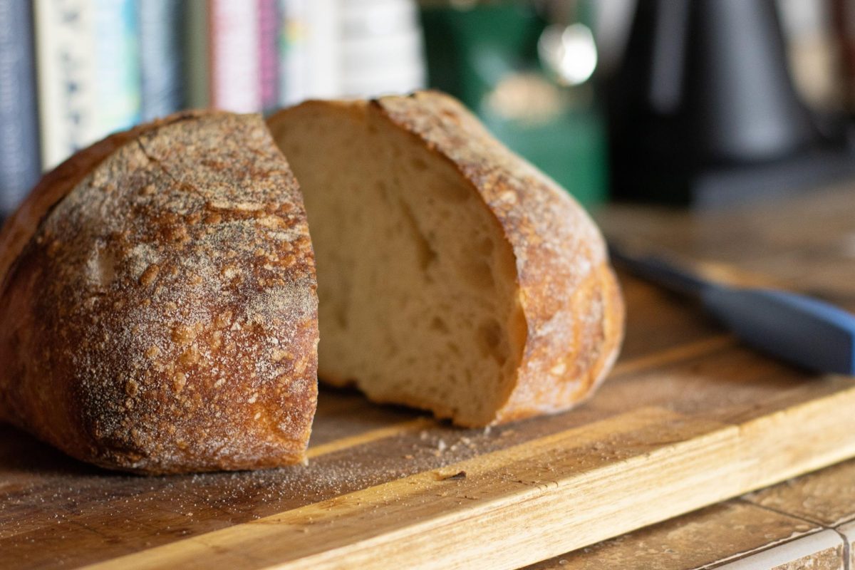 A loaf of sourdough bread sits on the counter at Alex Croci's home in Corvallis on Jan 3. Croci, a third-year food sciences major is the founder of Sourdough Delivery Services, a company that delivers freshly baked loaves of bread to students at Oregon State University. 