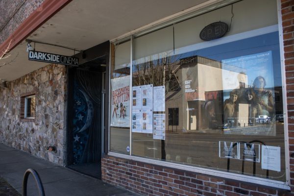 Darkside Cinema sits in downtown Corvallis on a sunny day Feb. 27. The theatre is facing possible closure if it's not bought.