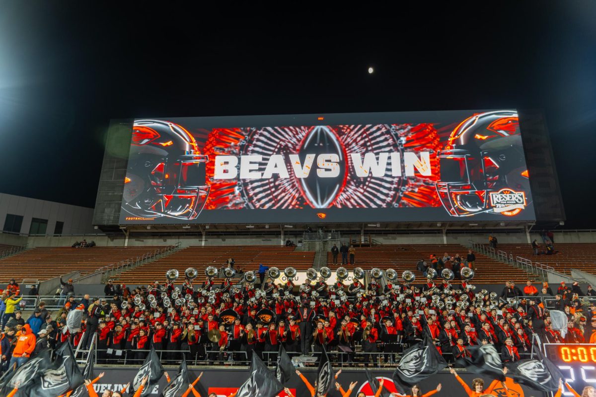 The Beavs Win”, photo taken from Oregon State University vs. Lafayette on October 18th, 2025. 