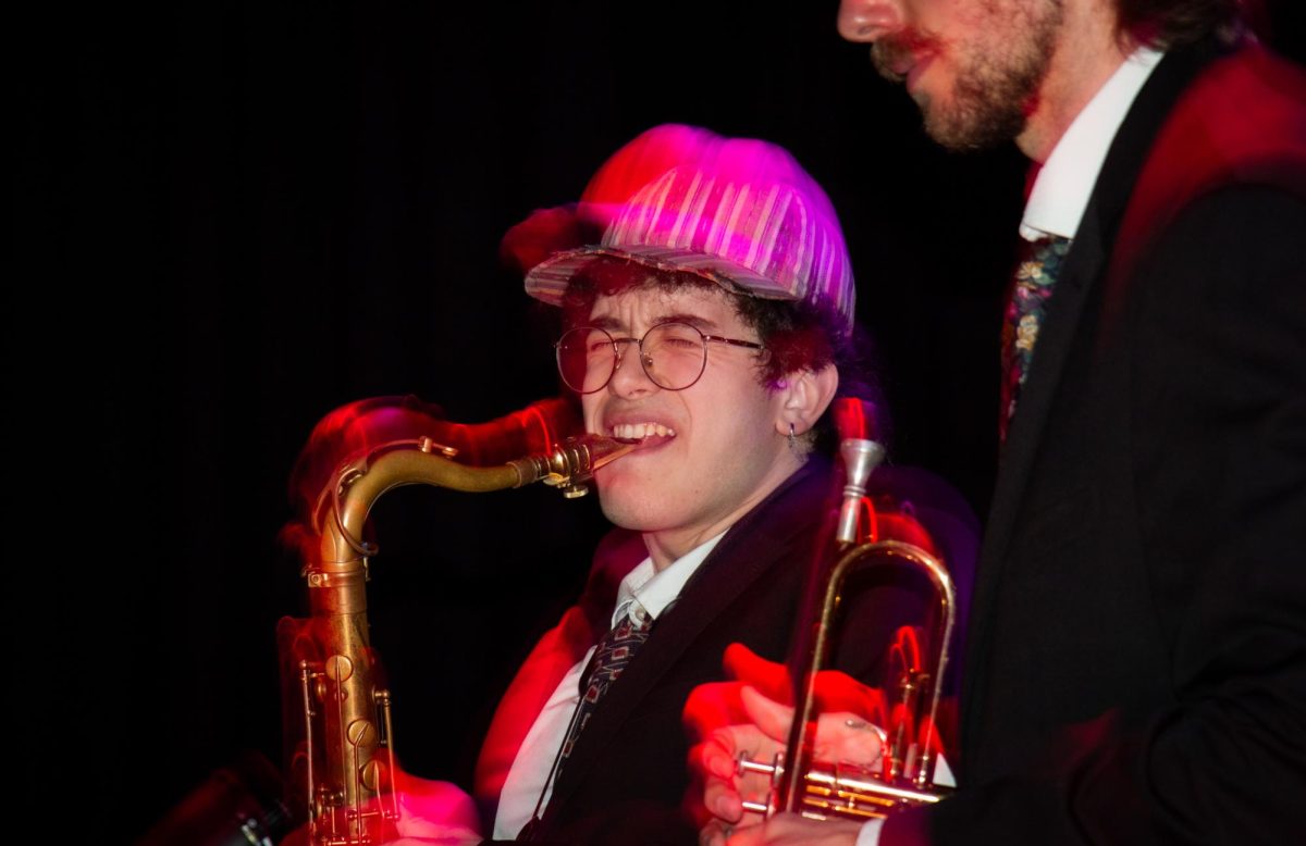 Jack Derbenti played the saxophone as part of the Lotus Casino Night’s entertainment for the evening of Feb. 6. The event, co-hosted by RHA and OSUPC, was held in the Memorial Union Ballroom.